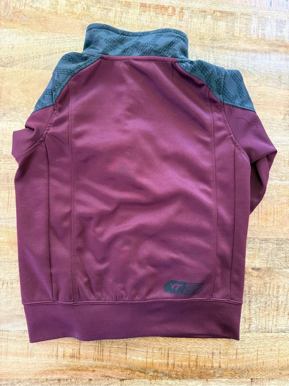 Nike Virginia Tech Hokies Dri-FIT Youth S Full Zip Jacket VT Maroon Gray